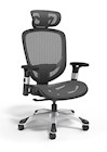 DESK CHAIR, ERGONOMIC, MESH, SWIVEL, BLACK, 275 LB CAPACITY THUMBNAIL
