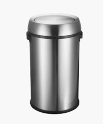 TRASH CAN COVER, SWIVEL STYLE, ALPINE INDUSTRIES, STAINLESS STEEL LARGE