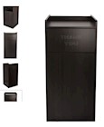 TRASH RECEPTACLE ENCLOSURE, 40-GAL, w/DROP-HOLE & TRAY SHELF, BLACK THUMBNAIL