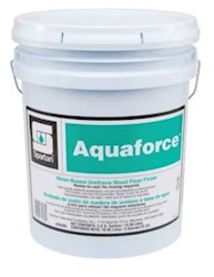 AQUAFORCE WATER-BASED URENTHAN WOOD FLOOR FINISH, SPARTAN, 5 GAL LARGE