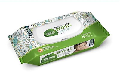 BABY WIPES, UNSCENTED, NATURAL, SEVENTH GENERATION, 64 WIPES/PK, 12 PACKS/CT LARGE
