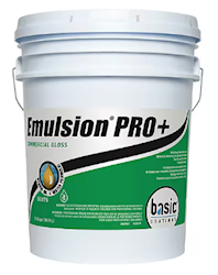FLOOR FINISH AND SEALER, BETCO EMULSION PRO+ COMMERCIAL GLOSS WOOD,5 GAL PAIL - SINGLE UNIT LARGE