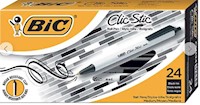 PEN, BALLPOINT, BIC CLIC STIC RETRACTABLE, MEDIUM POINT, 1.0mm, BLACK INK, 24/PK MAIN