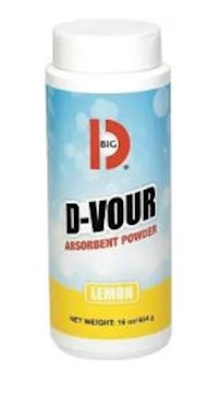 ABSORBENT POWDER, BIG D D-VOUR, LEMON SCENT, 16 OZ, 6/CT MAIN