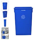 RECYCLING CENTER, 23 GALLONS, SLIM PROFILE, BLUE THUMBNAIL