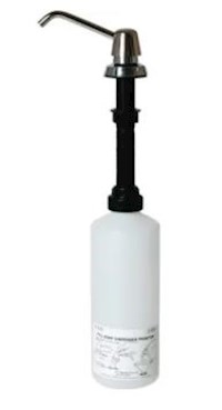 DISPENSER, BOBRICK, COUNTER-MOUNT, MANUAL HAND SOAP DISPENSER, STAINLESS STEEL MAIN