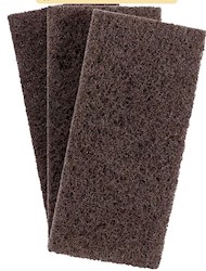 10", BROWN, SCRUBBING / STRIPPING PADS, 3M, DOODLEBUG, 10/CT LARGE