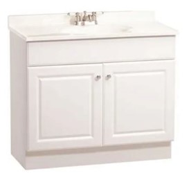 BATHROOM VANITY CABINET WITH TOP WITH 2-DOOR IN WHITE, RICHMOND, RSI 36 IN. X 31 IN. X 18 IN. LARGE