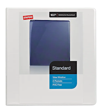 BINDER, 1", 3-RING VIEW, WHITE, 12/CT MAIN