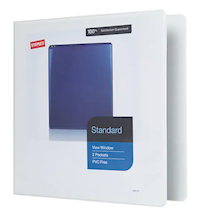 BINDER, 2", 3-RING VIEW, WHITE, 6/CT MAIN