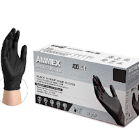 EXAM GLOVES, NITRILE, AMMEX, POWDER FREE, LATEX FREE, XL, 100/BOX (ABNPF48100) MAIN