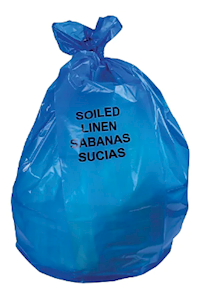 TRASH LINER, HERITAGE HEALTHCARE PRINTED, 40"X48", 18MIC, FLAT PACK, BLUE, 200 BAGS/BOX (Z8048YX H05 MAIN