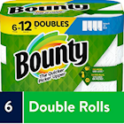 PAPER TOWELS, KITCHEN ROLLS, SELECT-A-SIZE, 2-PLY, BOUNTY, 98 SHEETS/ROLL, 6 DOUBLE ROLLS/CT THUMBNAIL
