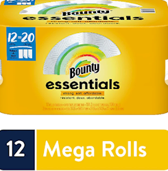PAPER TOWELS, SELECT-A-SIZE 2-PLY, BOUNTY, 104 SHEETS/ROLL, 12 ROLLS/CT LARGE