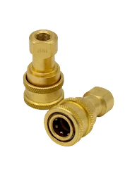 QUICK-DISCONNECT, VITON SEALS, BRASS, FEMALE, 1/8" LARGE
