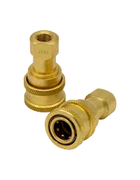 QUICK-DISCONNECT, VITON SEALS, BRASS, FEMALE, 1/8" MAIN