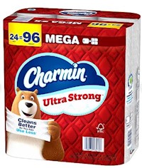 TOILET TISSUE, CHARMIN ULTRA STRONG, MEGA ROLLS, 220 SHEETS/ROLL, 24 ROLLS/CT MAIN