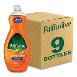 DISH SOAP, PALMOLIVE, ANTIBACTERIAL, LIQUID, ORANGE SCENT, 32.5 OZ, 9/CT LARGE