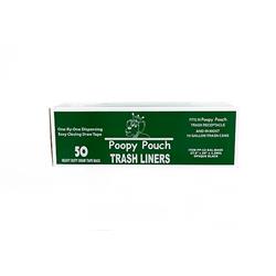 DOGGY POO BAGS, "POOPY POUCH", 13 GAL., 1.5 MIL, 50/CT LARGE