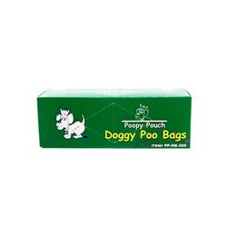 DOGGY POO BAGS, "POOPY POUCH", PET WASTE BAG IN BOX, 2000/CS LARGE