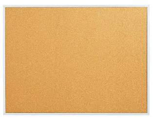STAPLES STANDARD DURABLE CORK BULLETIN BOARD, ALUMINUM FRAME, 6'W X 4'H (28317-CC) LARGE