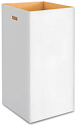 TRASH RECEPTICLE, CORRUGATED, 50 GL., DISPOSABLE, BUNDLES OF TEN, WHITE LARGE