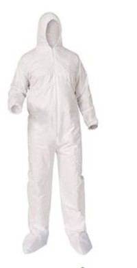COVERALLS, KLEENGUARD A35, DISPOSABLE, LIQUID PARTICLE PROTECTION, WHITE, 3XL, 1/EA, 38952 MAIN