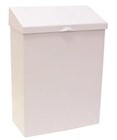 DISPENSER, HOSPECO, WALL MOUNT, FEMININE PRODUCTS, RECEPTACLE WHITE THUMBNAIL