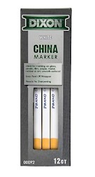 CHINA MARKERS, BOLD TIP, DIXON PHANO, WHITE, 12/CT LARGE