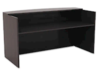 RECEPTION DESK, w/COUNTER, ALERA VALENCIA SERIES, COMMERCIAL-GRADE, ESPRESSO THUMBNAIL