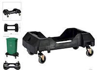 DOLLY, TRASH CANS, RECTANGULAR, BLACK MAIN