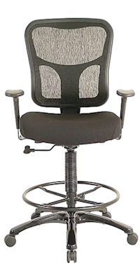 brown desk chair with arms