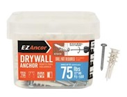 DRYWALL ANCHORS, E-Z ANCOR, TWSIT-N-LOCK, 75 LB CAPACITY, 100/CT THUMBNAIL