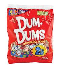 DUM DUMS ORIGINAL LOLLIPOPS, ASSORTED FLAVORS, 32 OZ., 1200 PIECES (071-1) MAIN