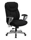 OFFICE CHAIR, EXECUTIVE BIG & TALL, BLACK FABRIC, 400 LBS CAPACITY THUMBNAIL