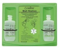 EYEWASH STATION, DOUBLE, WALL MOUNT, EYESALINE HONEYWELL, 16 OZ MAIN