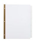 WRITE ON DIVIDERS, WHITE 5 TAB, 4 PACK, STAPLES, WHITE (13508/23175) THUMBNAIL