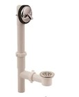 GERBER PLUMBING CLASSICS 1-1/2 IN. WHITE PVC BATH WASTE AND OVERFLOW DRAIN IN CHROME THUMBNAIL