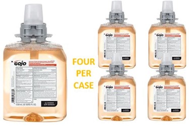 HAND SOAP REFILL, FOAMING, ANTIBACTERIAL, GOJO, "FRESH FRUIT" SCENT, 1250Ml, 4/cs LARGE