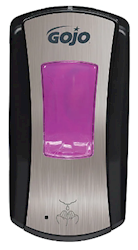 DISPENSER, GOJO, LIQUID FOAM SOAPS, FITS LTX-12 REFILLS, BLACK & CHROME LARGE