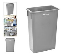 TRASH CAN, 23 GALLON,  SLIM PROFILE, GRAY,(COMPARE TO "SLIM-JIM"), ALPINE IND. MAIN