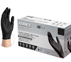 NITRILE EXAM GLOVES, AMMEX, POWDER FREE, LATEX FREE, LARGE, 100/BOX (ABNPF46100) LARGE