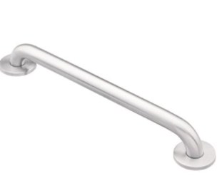 GRAB BAR, 12" X 1.25", CONCEALED SCREW, MOEN HOME CARE, STAINLESS STEEL LARGE