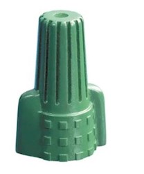 GROUND WIRE CONNECTOR, WING-TYPE, PREFERRED INDUSTRIES, GREEN, 500/CT LARGE