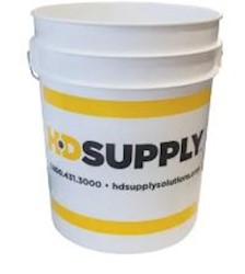 5 GALLON BUCKET, HD SUPPLY LOGO, WHITE LARGE