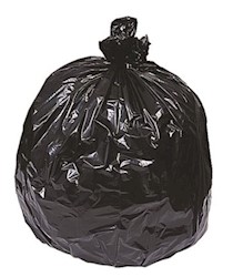 56 GALLON, 1.7 MIL, BLACK, 38" X 58", LOW DENSITY, CORELESS ROLLS, 100/CT LARGE
