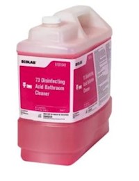 BATHROOM CLEANER, ACID, DISINFECTING, ECOLAB 73, 2.5 GALLON MAIN