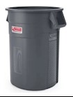 TRASH CAN, UTILITY, SUNCAST COMMERCIAL, GRAY, 55 GALLON THUMBNAIL