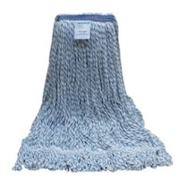 FINISH MOP HEAD, BLENDED, BLUE/WHITE, 24 OZ, 1" HEADBAND (MIN 18 / BULK) MAIN
