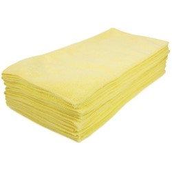 MICROFIBER CLOTH, PREMIUM, YELLOW, RENOWN, 16 X 16 IN, 12/PK LARGE